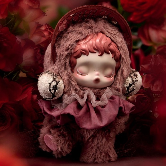 Pop Mart Skullpanda L’impressionnisme Plush Pendant - Blossom 🌹